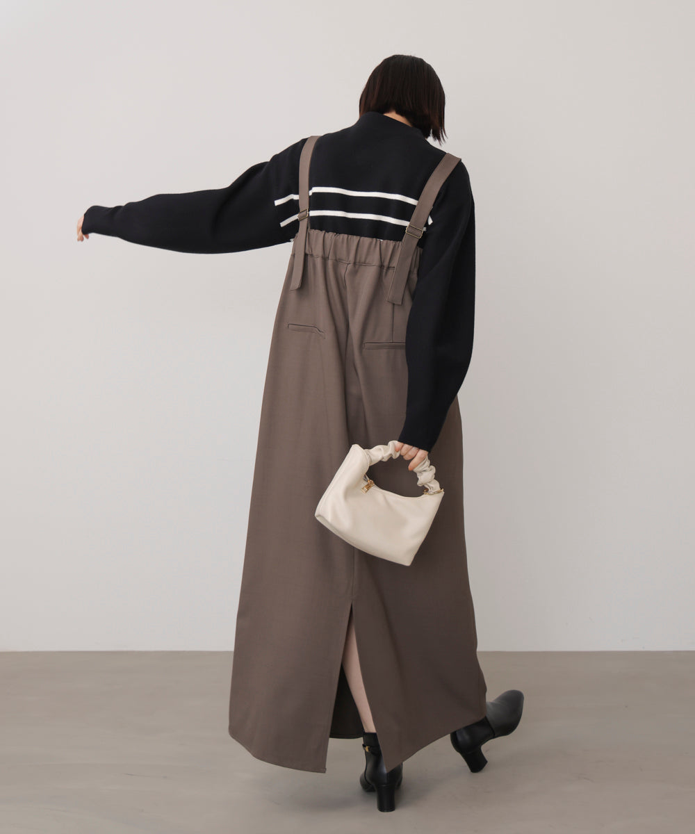 袖バルーンジャガードニットプルオーバー