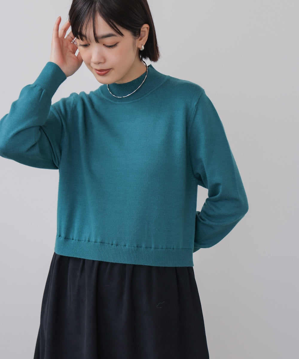 布帛ドッキングニットワンピース［11/28発送予定］