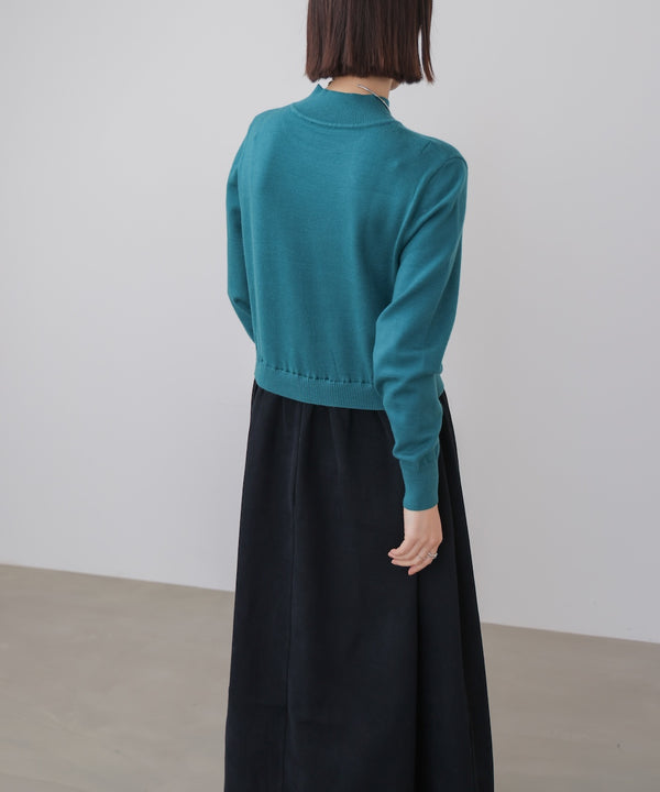 布帛ドッキングニットワンピース［11/28発送予定］