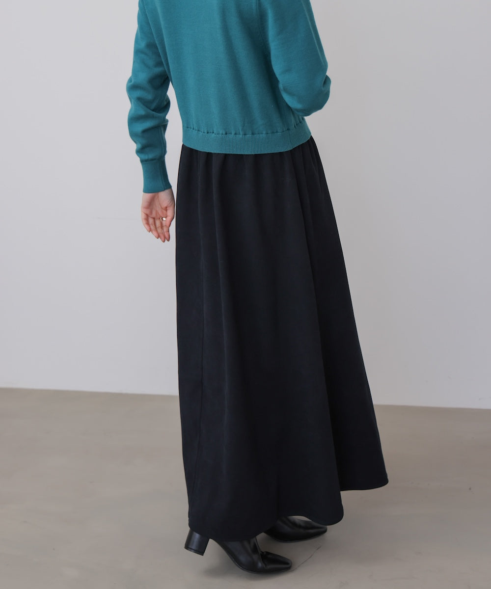 布帛ドッキングニットワンピース［11/28発送予定］