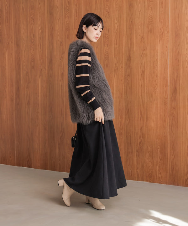 布帛ドッキングニットワンピース［11/28発送予定］