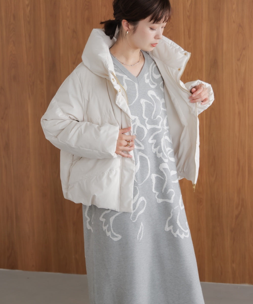 袋ジャガード柄マキシワンピース［11/21発送予定］