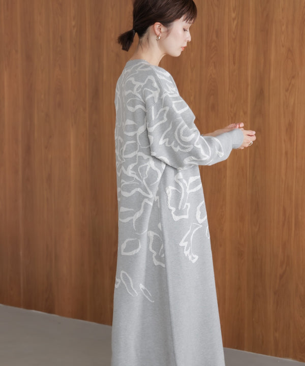 袋ジャガード柄マキシワンピース［11/21発送予定］