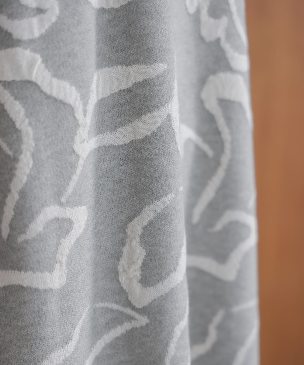 袋ジャガード柄マキシワンピース［11/21発送予定］