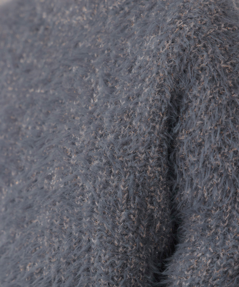シャギーミックスニットプルオーバー