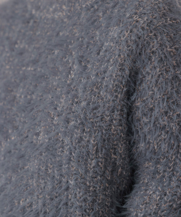 シャギーミックスニットプルオーバー