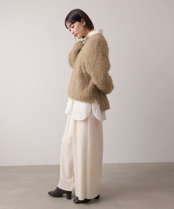 シャギーミックスニットプルオーバー