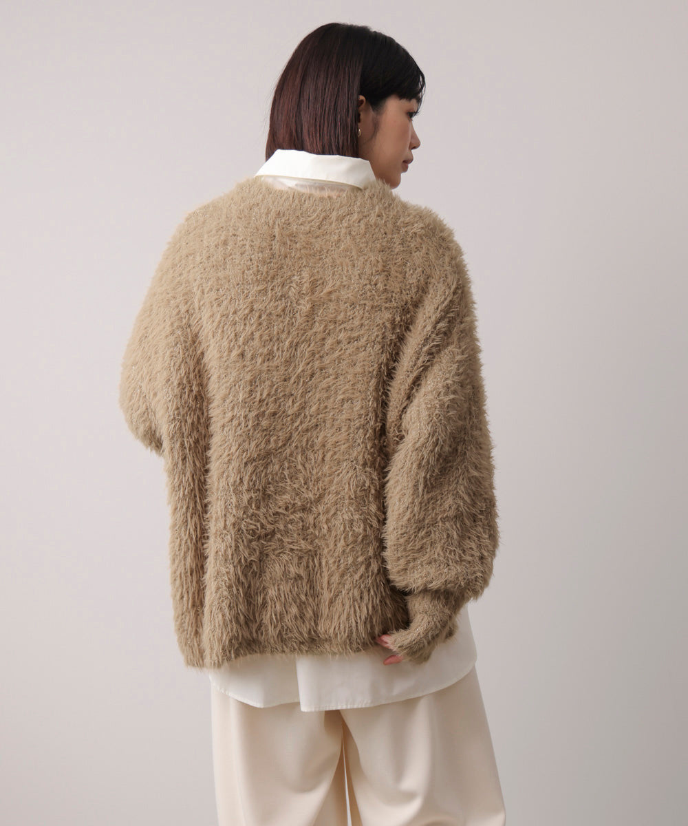 シャギーミックスニットプルオーバー