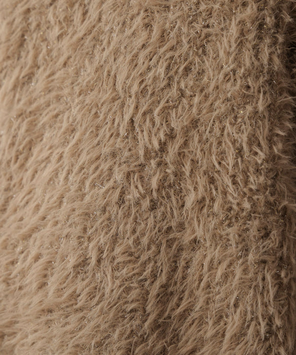 シャギーミックスニットプルオーバー