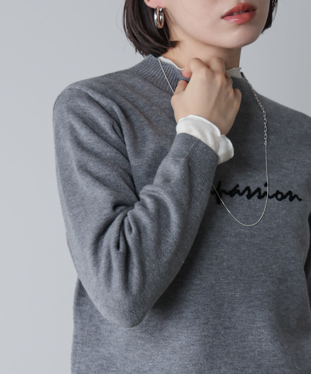 刺しゅうロゴニットプルオーバー