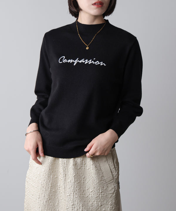 刺しゅうロゴニットプルオーバー