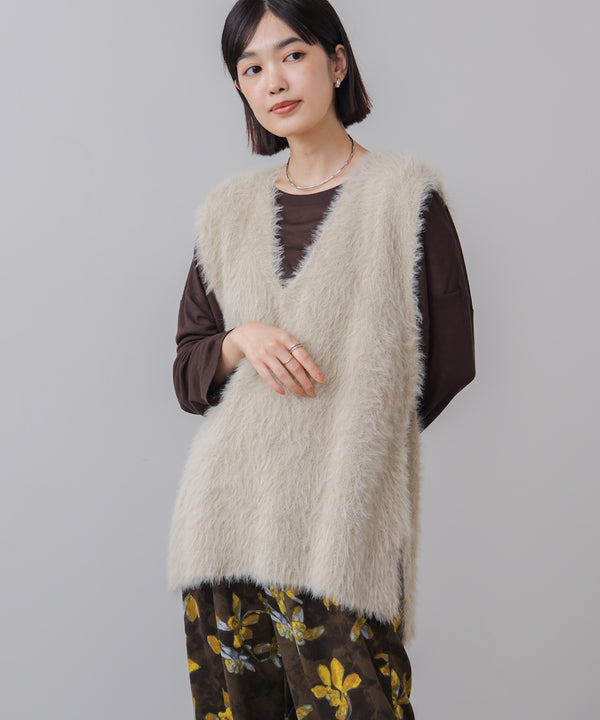 ソウバリシャギーニットベスト