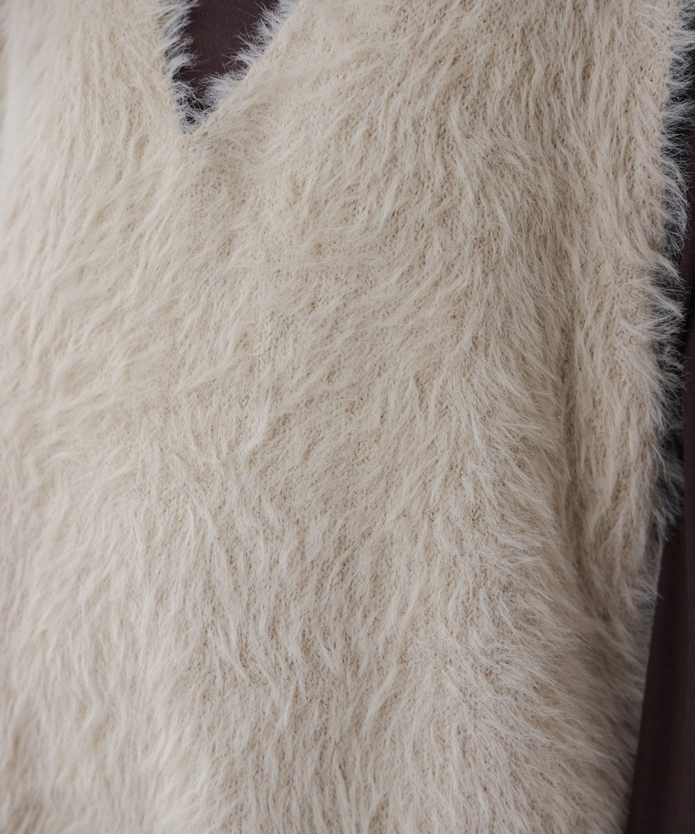 ソウバリシャギーニットベスト