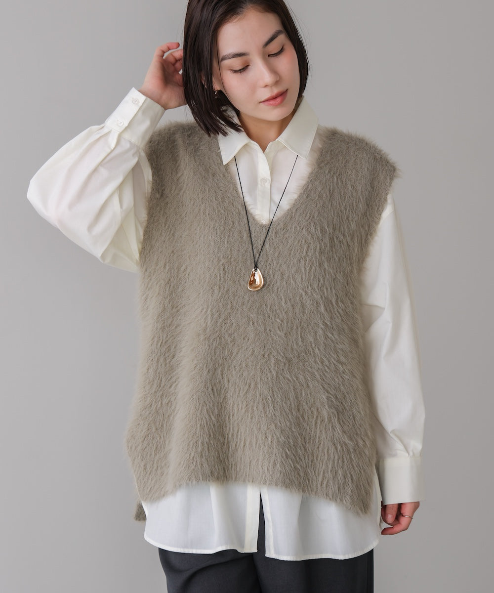 ソウバリシャギーニットベスト