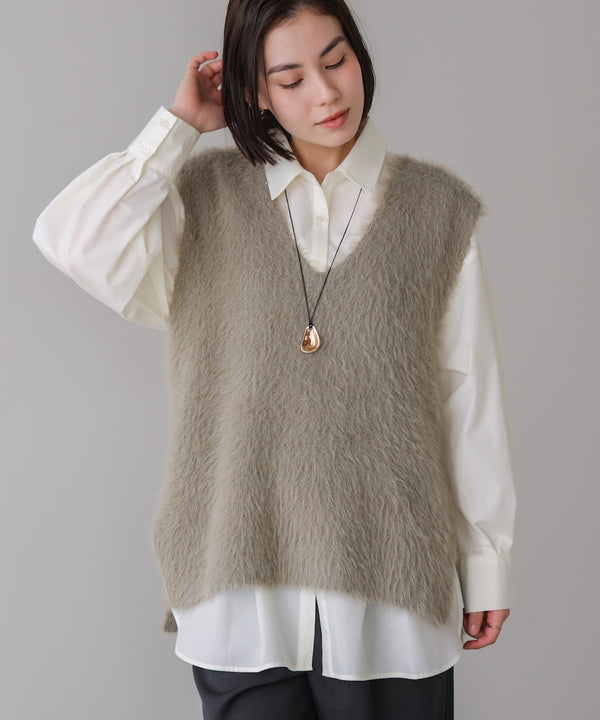 ソウバリシャギーニットベスト