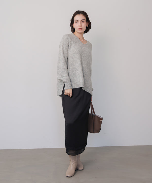 ヤクライクＶネックニットプルオーバー