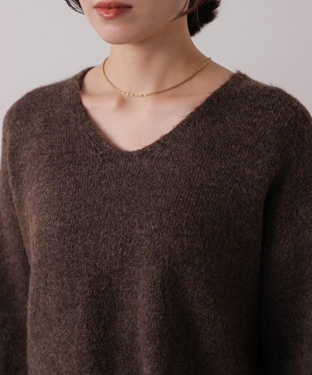 ヤクライクＶネックニットプルオーバー
