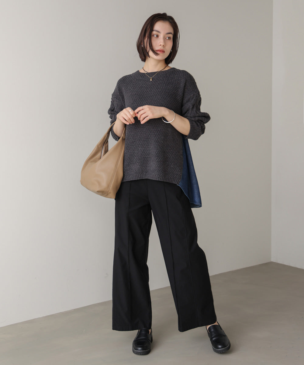 デニムコンビAラインニット