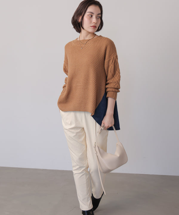 デニムコンビAラインニット