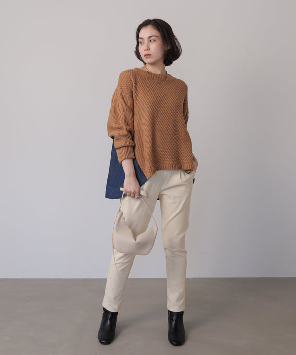 デニムコンビAラインニット