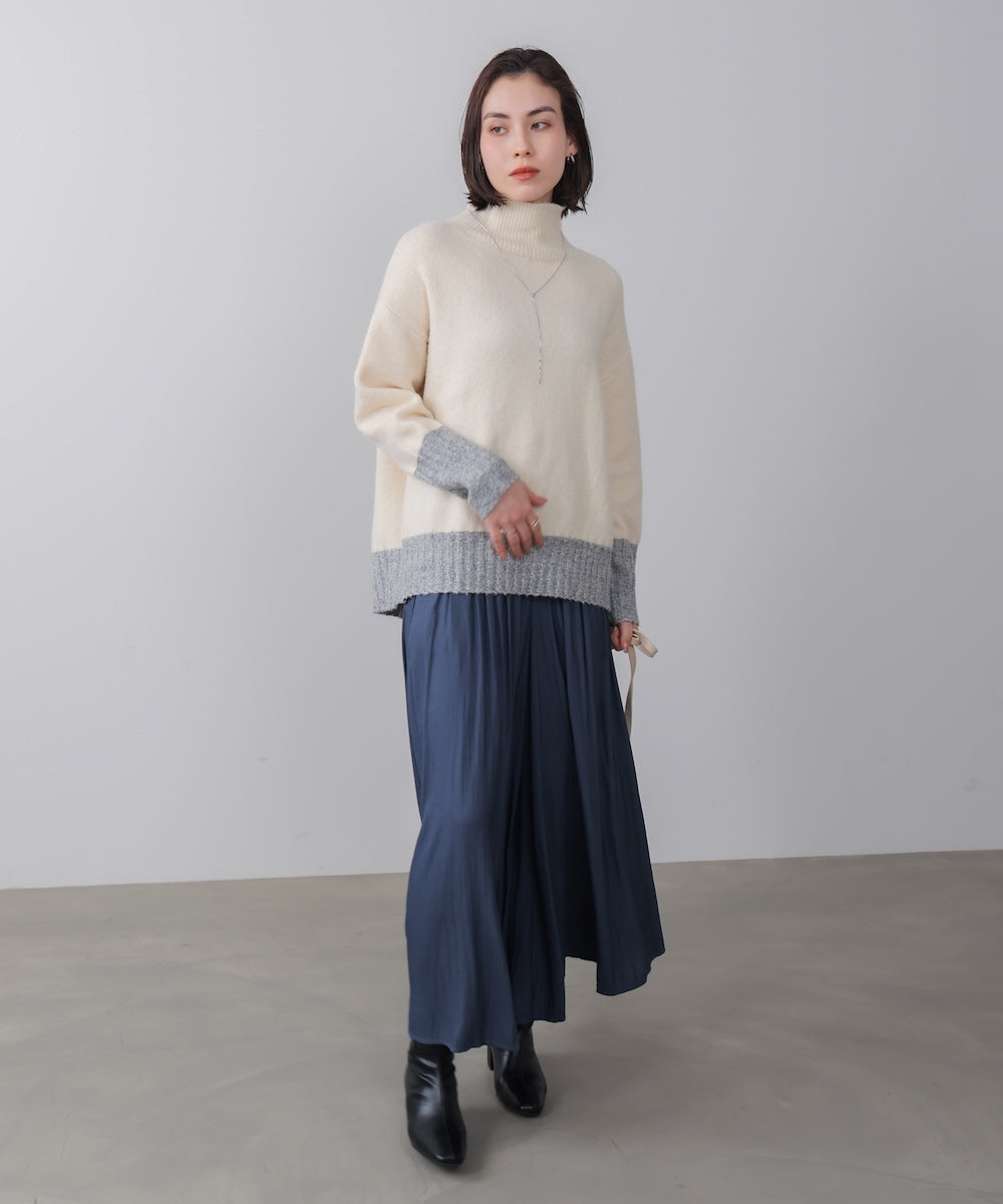 ＭＩＸ配色ストレッチニットプルオーバー