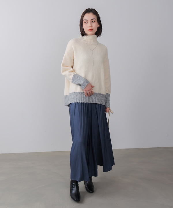 ＭＩＸ配色ストレッチニットプルオーバー