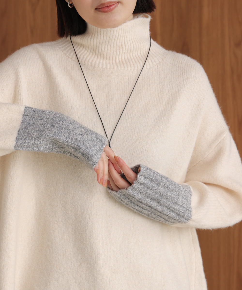 ＭＩＸ配色ストレッチニットプルオーバー