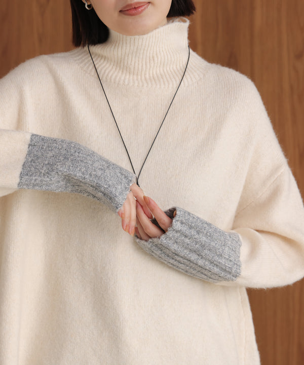 ＭＩＸ配色ストレッチニットプルオーバー