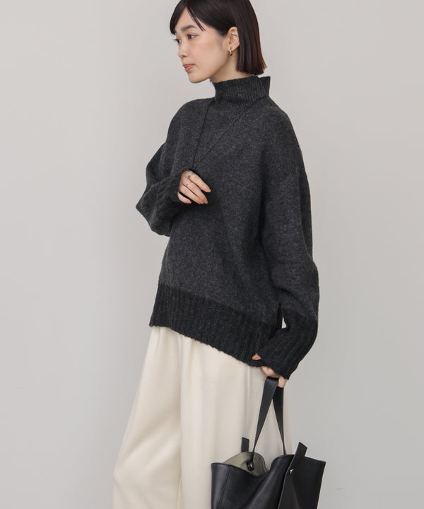 ＭＩＸ配色ストレッチニットプルオーバー