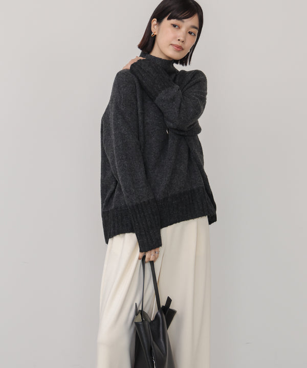 ＭＩＸ配色ストレッチニットプルオーバー