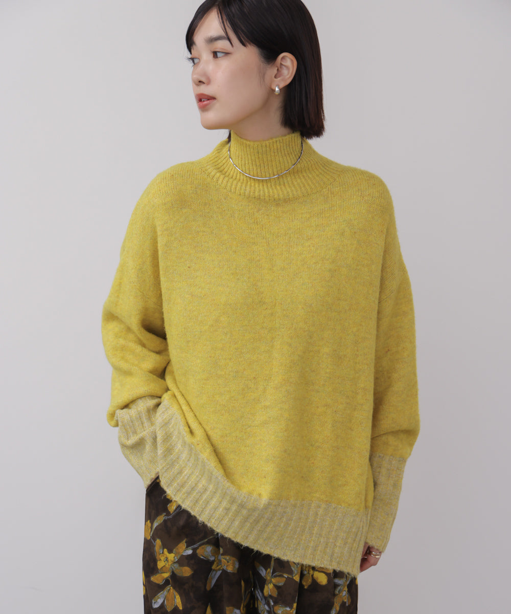 ＭＩＸ配色ストレッチニットプルオーバー