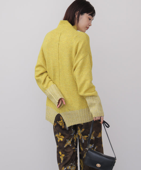 ＭＩＸ配色ストレッチニットプルオーバー