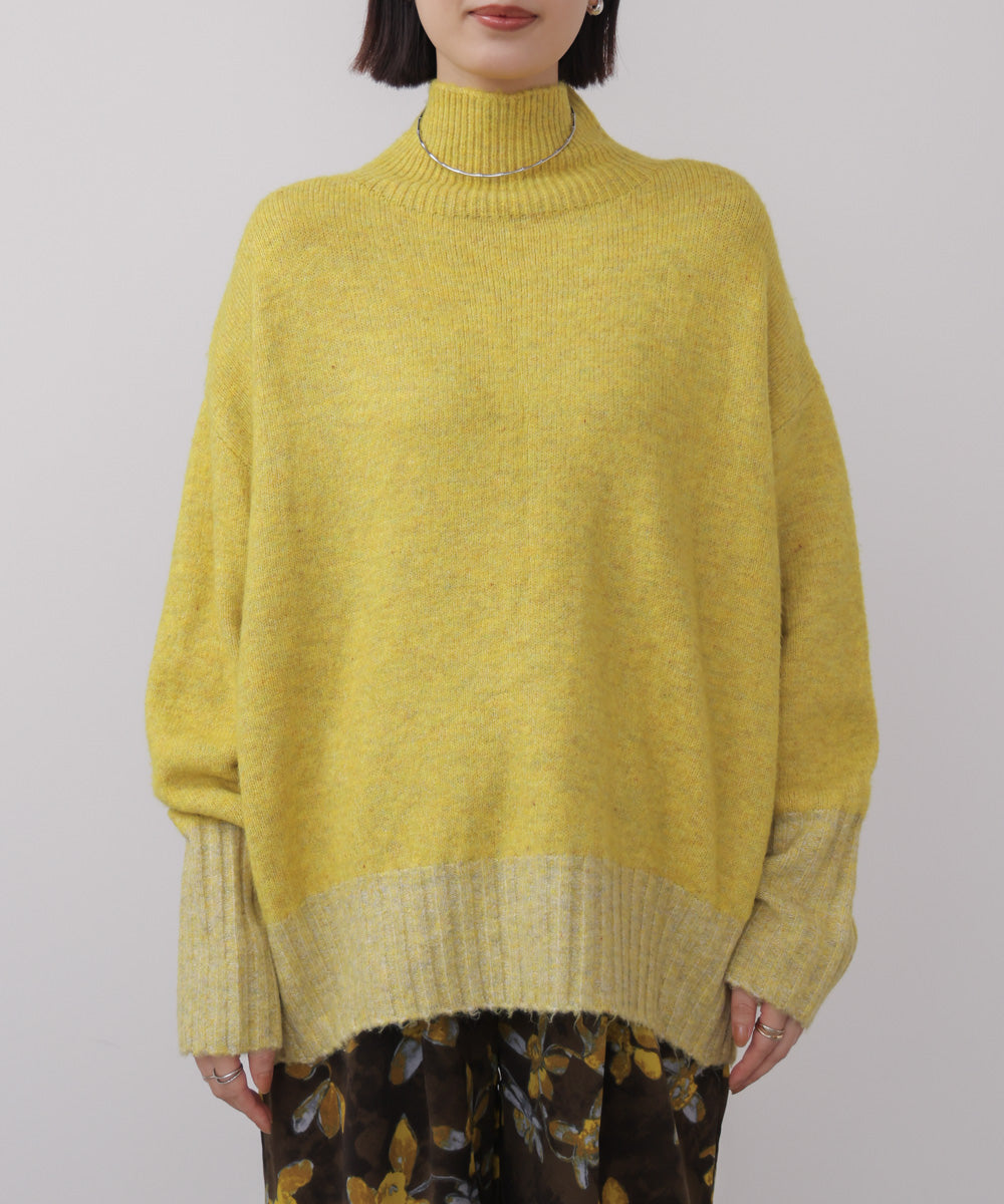 ＭＩＸ配色ストレッチニットプルオーバー