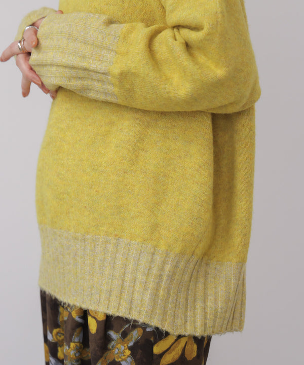 ＭＩＸ配色ストレッチニットプルオーバー