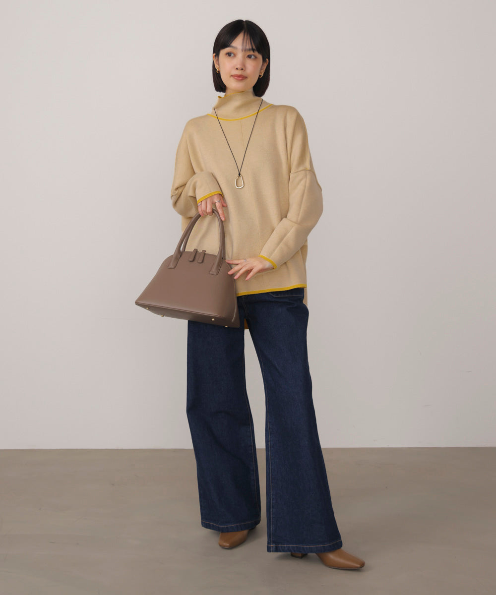 【リバーシブル】Ｗフェイスポンチョ風ニット