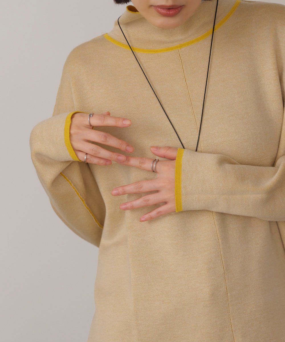 【リバーシブル】Ｗフェイスポンチョ風ニット