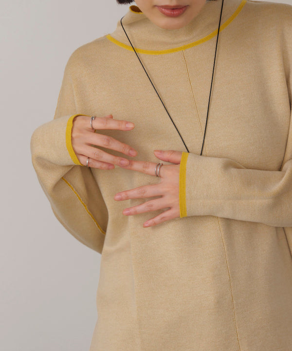 【リバーシブル】Ｗフェイスポンチョ風ニット