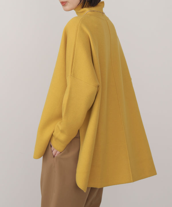 【リバーシブル】Ｗフェイスポンチョ風ニット