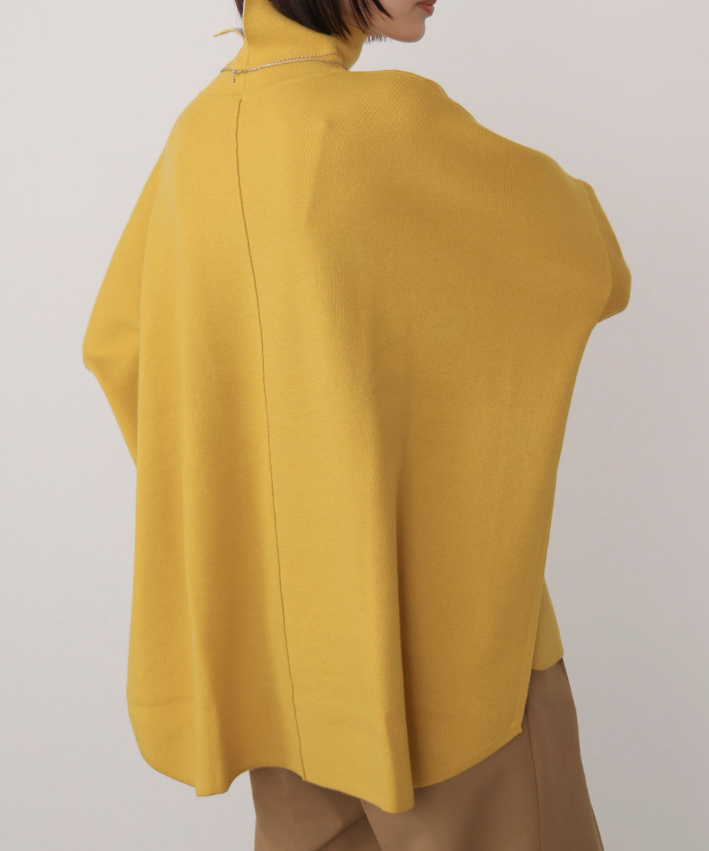 【リバーシブル】Ｗフェイスポンチョ風ニット