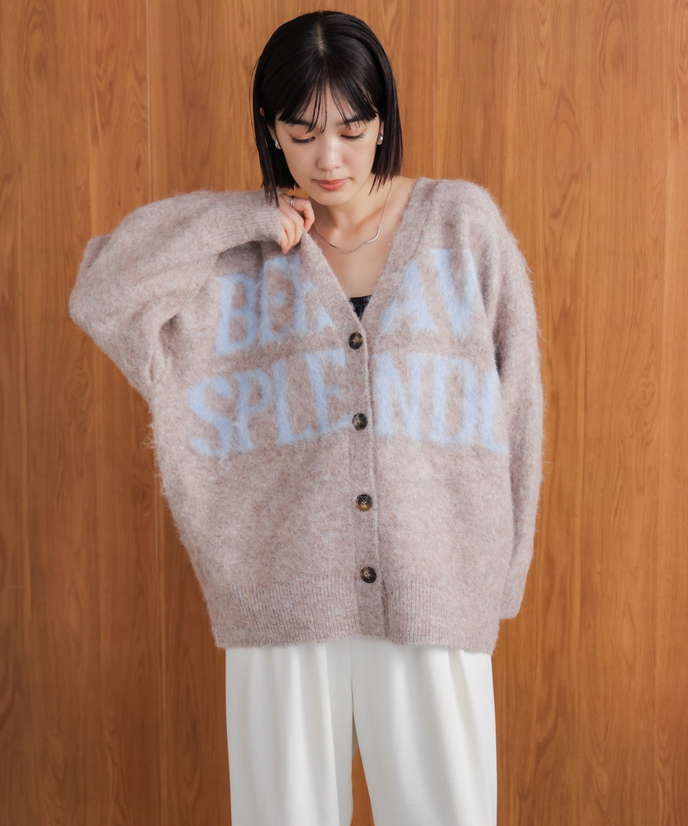 ケガキロゴニットカーディガン