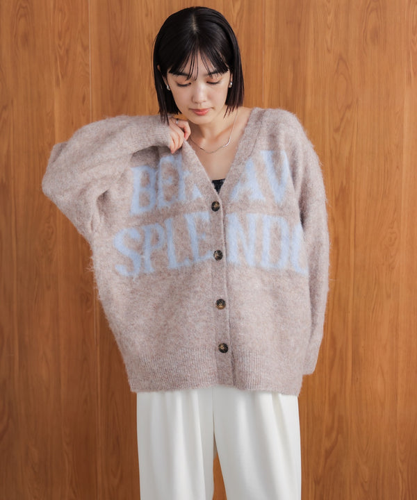 ケガキロゴニットカーディガン