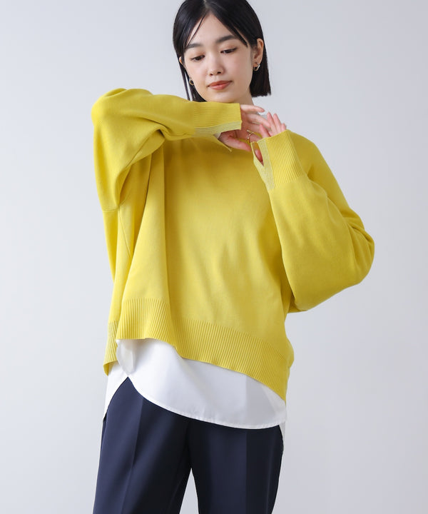 ゆるニットセットレイヤードプルオーバー
