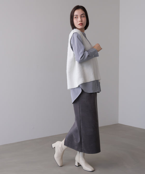 ケガキニットベストレイヤード