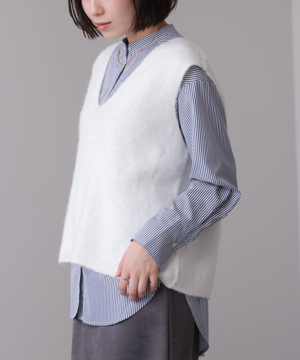 ケガキニットベストレイヤード