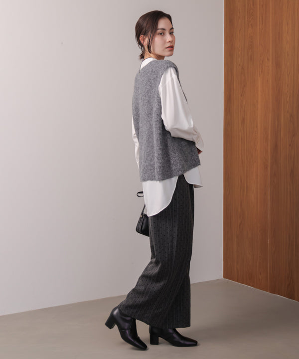 ケガキニットベストレイヤード