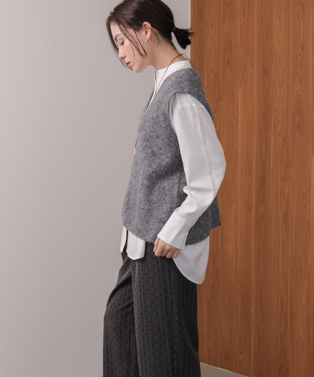 ケガキニットベストレイヤード