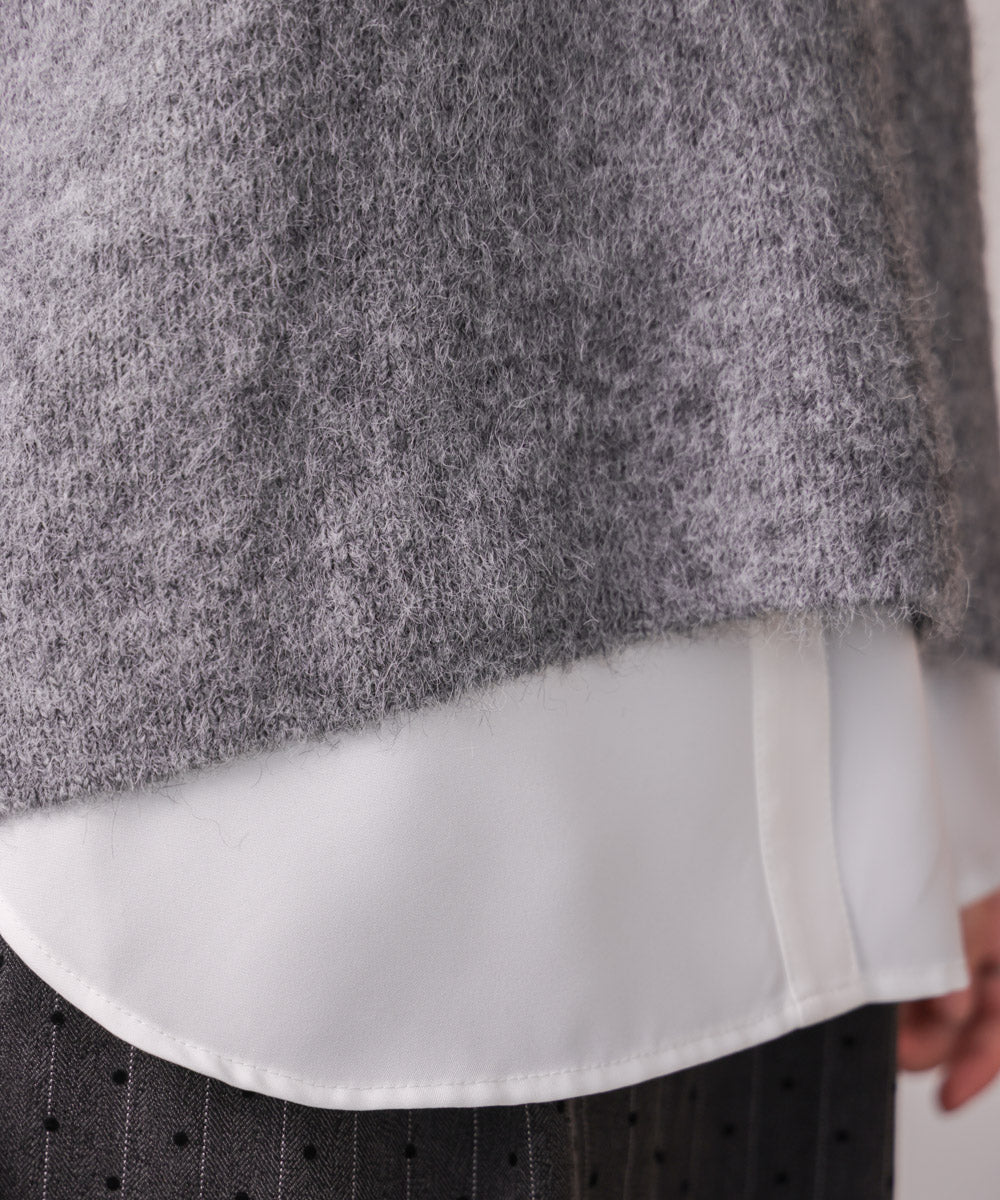 ケガキニットベストレイヤード