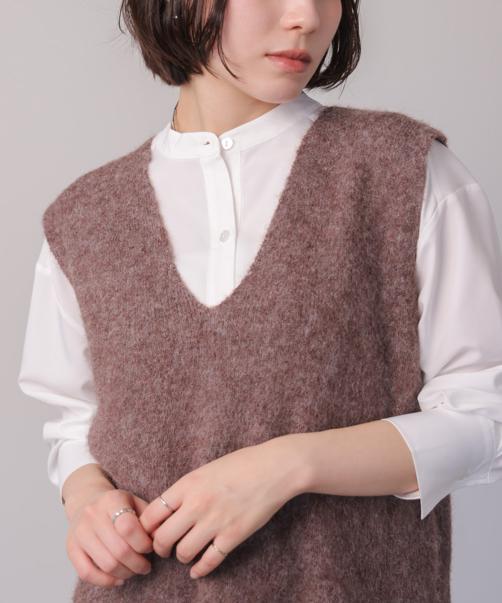 ケガキニットベストレイヤード