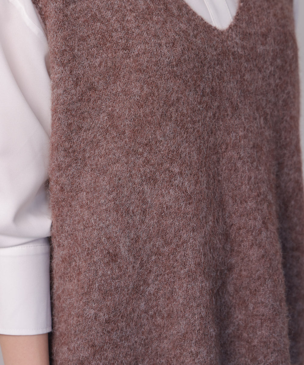 ケガキニットベストレイヤード