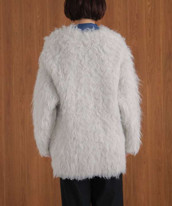 ウェーブシャギーニットジャケット